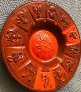 zodiac red plate